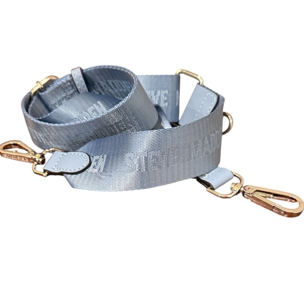 Steve Madden Blue Adjustable Strap with Silver Hardware purse crossbody silver